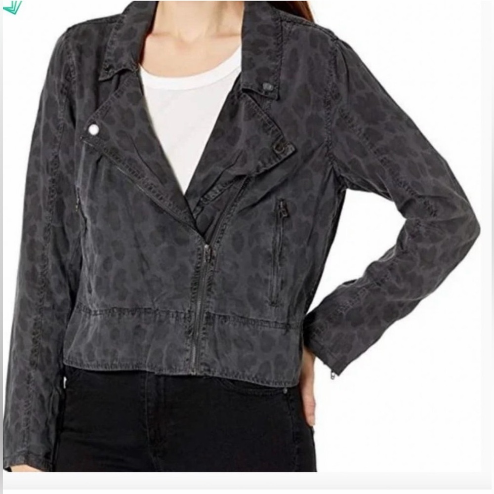 Blank NYC leopard print moto jacket